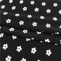 1#黑底 /半米 小碎花布料不透雪纺平纹缎田园印花面料宝宝服装连衣裙衬衫手工布
