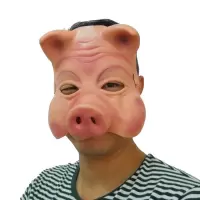 搞笑猪头面具 H-032 万圣节神烦狗宠物狗面具黄狗头套面具忠犬八公狗头面具动物面具