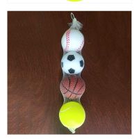 四件套 如图 宠物用品发声球 狗狗互动玩具搪胶宠物玩具 狗狗玩具球 直径7厘米