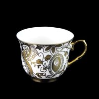 月亮湾单杯 骨瓷咖啡杯套装欧式小奢华北欧风格家用陶瓷英式下午茶花茶杯送勺