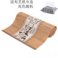 米黄色 30*60 古典刺绣布艺茶席竹席 中国风茶垫 中式禅意茶几茶桌布电视柜桌布