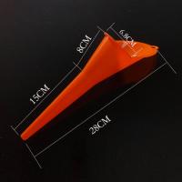 红色免扶手漏斗1个 免手扶加油漏斗加机油汽油摩托车燃油宝添加剂专用塑料加长嘴漏斗