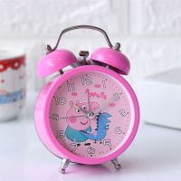 乔治玫红/打铃款 创意闹钟静音床头学生儿童用可爱卡通多功能会说话儿童夜光小闹钟