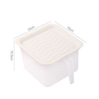 方形白色(1个装) 冰箱保鲜盒大容量塑料杂粮收纳盒干货密封盒带把手收纳盒