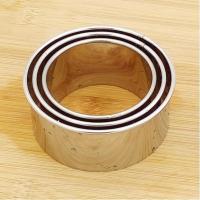 圆形三件套 饺子皮模具家用圆形花型不锈钢馄饨水饺压皮器磨具包饺器厨房神器