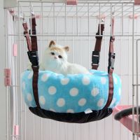 蓝色波点(可挂式) S-小型(建议6斤以内) 猫吊床挂窝冬季保暖猫窝四季通用宠物窝猫睡袋猫笼吊篮宠物用品