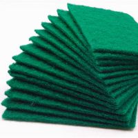 10片装清洁棉 含砂去污不沾油百洁布 厨房清洁用品刷锅洗锅抹布