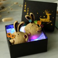 小号大蒜兔一对(无礼盒) 创意生日礼物女生闺蜜男朋友可爱小东西少女心女孩子走心的国庆节