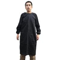 非牛仔黑色小号(长1.1米) 成人工作服反穿衣男女牛仔罩衣防污长袖劳保罩衣加厚加大电焊围裙