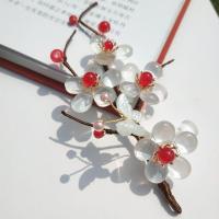 KC金 B款蝴蝶U钗款二支 手工古风原创小蝴蝶梅花枝软杆玉簪花发簪头饰仙气古装旗袍配饰