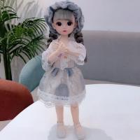 双辫灰小可爱 如图单件衣服[不包含身体头鞋] 30厘米芭比娃娃6分bjd肥娃换装公主玩具27关节3D真眼女孩玩具礼物