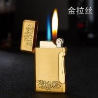 黑色双火低配 电子触摸感应三头直喷打火机带雪茄钳透视气仓创意气电合男士高档