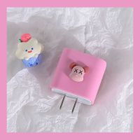 20W粉硅D XX粉熊 充电套 防折断 苹果12数据线保护套 20W手机充电器头11缠绕绳咬ipad2020