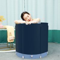 7065尼龙布拼色双层 加厚单桶套餐 泡澡桶大人折叠浴桶家用洗澡沐浴桶加大成人加热儿童全身浴缸浴盆