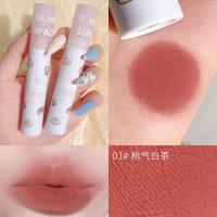 01#桃气白茶 xixi小白管唇釉丝绒雾面哑光持久不拔干不易掉色平价国货唇泥