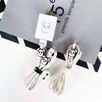 卡通暴力熊 华为nova5i 3i荣耀20i 8x 9x pro数据线保护套充电器耳机缠绕线绳