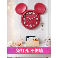 红色小鼠 12英寸 时尚创意挂钟可爱客厅时钟家用挂墙超静音卡通钟表卧室儿童房挂表