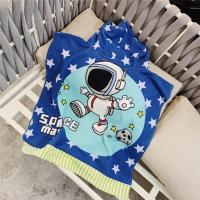 Q63-(小号90-130高)宇航员无收 120x60cm 儿童浴巾女童可穿式巾超细纤维卡通连帽披风斗篷浴袍可爱毛巾柔软