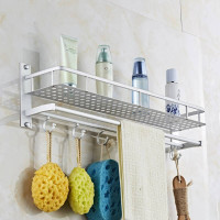 浴室免式物架毛巾铝合金孔挂浴室家用牙刷壁太架打家用卫生间置