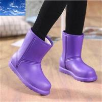 大红色 40适合39脚 鞋套加绒棉四季女防水低s帮靴防滑工作胶女士Q短筒V保暖洗车雨鞋