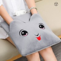 灰色 加热坐垫办公室电热插电式暖脚神器垫宝毯椅垫小电褥子暖垫拆洗。