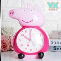 黄色 M17-蜜蜂懒猪起床 闹钟时钟学生床头座钟创意小闹钟 简约个性静音大铃声闹表带夜灯