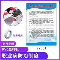 ZYB01PVC板、40x60cm 职业病危害事故处置与报告从业人员防护用品管理应急救援防治与危