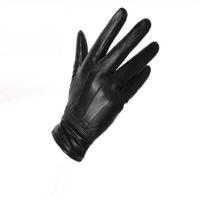 女士真皮手套 均码 老人棉手套男士冬季加厚加绒保暖中老年人骑行爸爸用可触屏秋冬款