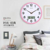 21cm黑白盘DB 其他 钟表挂钟客厅时尚创意时钟挂表简约现代家用家庭静音电子石英钟。