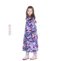 粉迷彩 M 中涤纶雨衣雨衣中小学生位男女小孩布童迷彩雨披雨衣书包大儿童