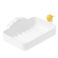 SK-138小鸟单层香皂架【白色】 . 创意肥皂碟多功能粘贴卡通火烈鸟肥皂盒水洗挂钩式墙壁挂饰中元