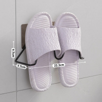 单人金属款(放一双) 浴室拖鞋架免打孔壁挂置物架卫生间厕所门后墙上放拖鞋沥水收纳架