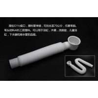 MZ特厚伸缩下水管（5条总价） 木桶沐浴桶浴缸铜阀芯下水器卫浴配件足浴盆排水阀弹跳阀门包。