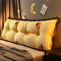 XL大橙子-全棉 1米床适用(可拆洗) 韩版床头靠垫可爱卡通宿舍床上长靠枕可拆洗护腰靠背软包卧室抱枕