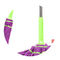 拖把挤旋转手拧拖把洗头懒人杰夫人拖布家用布条免墩布地自水拖水