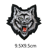 狼小号 时尚大号布贴刺绣贴机车背贴DIY个性装饰贴布丁衣服贴补丁贴ROUTE