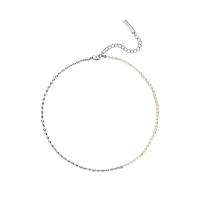 BOONEE◆高级感天然淡水珍珠拼接项链小众设计锁骨链ins风颈链潮