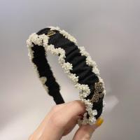 图片色 韩国东大门同款仿珍珠褶皱发箍复古外出发卡头箍简约气质淑女发饰