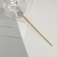 银色棒棒糖发簪 日系可爱少女发簪女古风个性盘发百搭一字簪发簪素簪金箔发插发钗