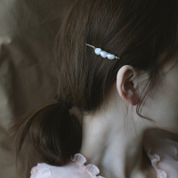 一支 珍珠发夹天然巴洛克一字夹边夹复古宫廷气质刘海夹头饰金发饰女式