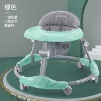 激萌绿+七档调节-万向 轮餐盘无音乐 婴儿学步车7档调节多功能防O型腿防侧翻可折叠6-18个月宝宝起步车