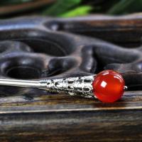 红玛瑙款 复古发饰玛瑙玉髓蜜蜡牛骨珍珠古典发簪子女款步摇盘发流苏女礼物