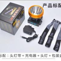 100W[双锂白光]30小时 头灯强光充电超亮3000米防水夜钓黄光led矿灯 头戴式氙气灯手电筒