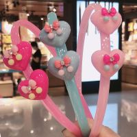 爱心A款三个装 韩国发饰韩版可爱公主儿童发箍女童带齿防滑头箍小女孩刘海碎发卡