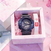 黑色 手表+电子 情侣手表男女学生二人韩版ins学院风简约气质闺蜜款多功能电子表