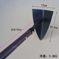 1.35米铁管柄全钢三角锄 长柄不锈钢锄头木柄三角锄铁管柄铝管柄锄头尖锄花锄开沟翻土轻便