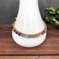 尼泊尔(铜珠碧玺) 手工复古波西米亚松石流苏脚链女森系民族风铃铛百搭简约脚环饰品