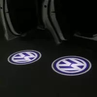 单个价格不带电池 大众 汽车车门迎宾灯开门灯感应照地投影改装饰免接线无线氛围地灯大众