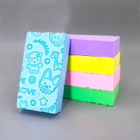 卡通海绵(大号)1个[颜色随机 搓灰搓泥强力洗澡巾女宝宝婴儿大人浴擦搓背海绵男用儿童搓澡神器