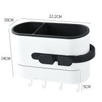 黑色 吹风机架免打孔浴室卫生间厕所家用置物收纳架壁挂电吹风筒支架子